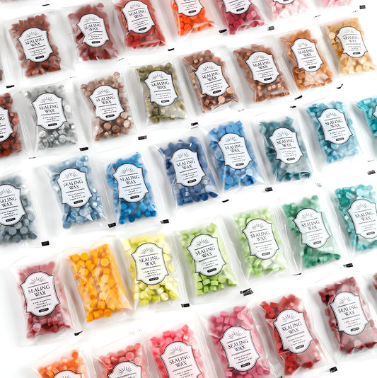 100Pcs Color Sealing Multicolor Wax Seal Beads for DIY Wedding Invitations and Gift Wrapping