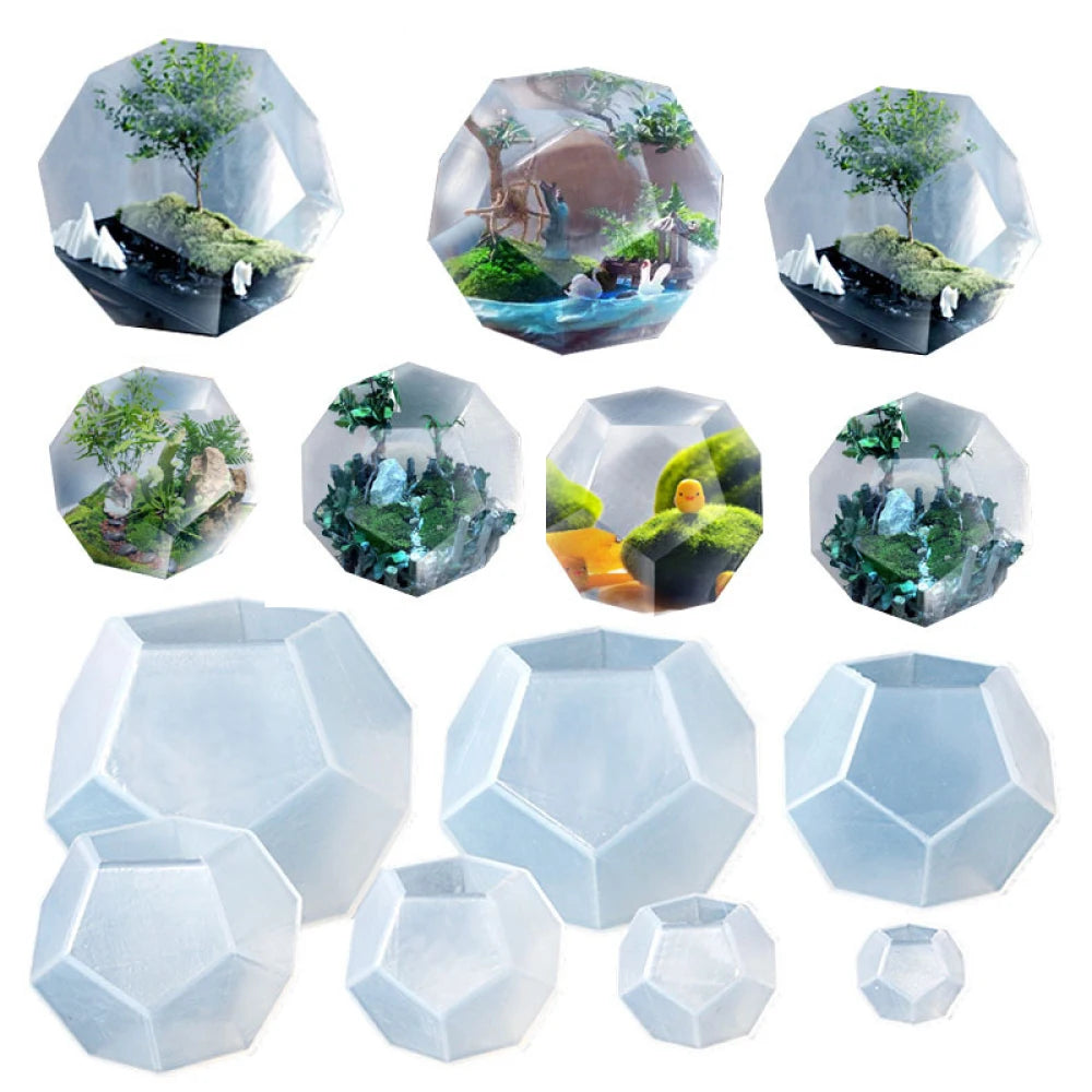 Cuboid Cube Resin Mold Silicone DIY Jewelry Tray Casting Accessories