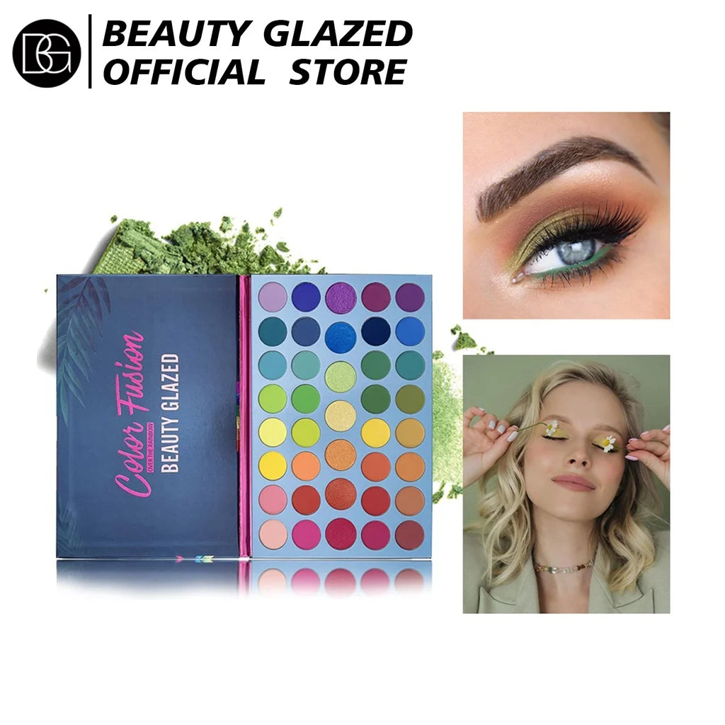 Beauty Glazed 39 Color Rainbow Eyeshadow Palette Long Lasting Neon Glitter Eye Makeup Cosmetics
