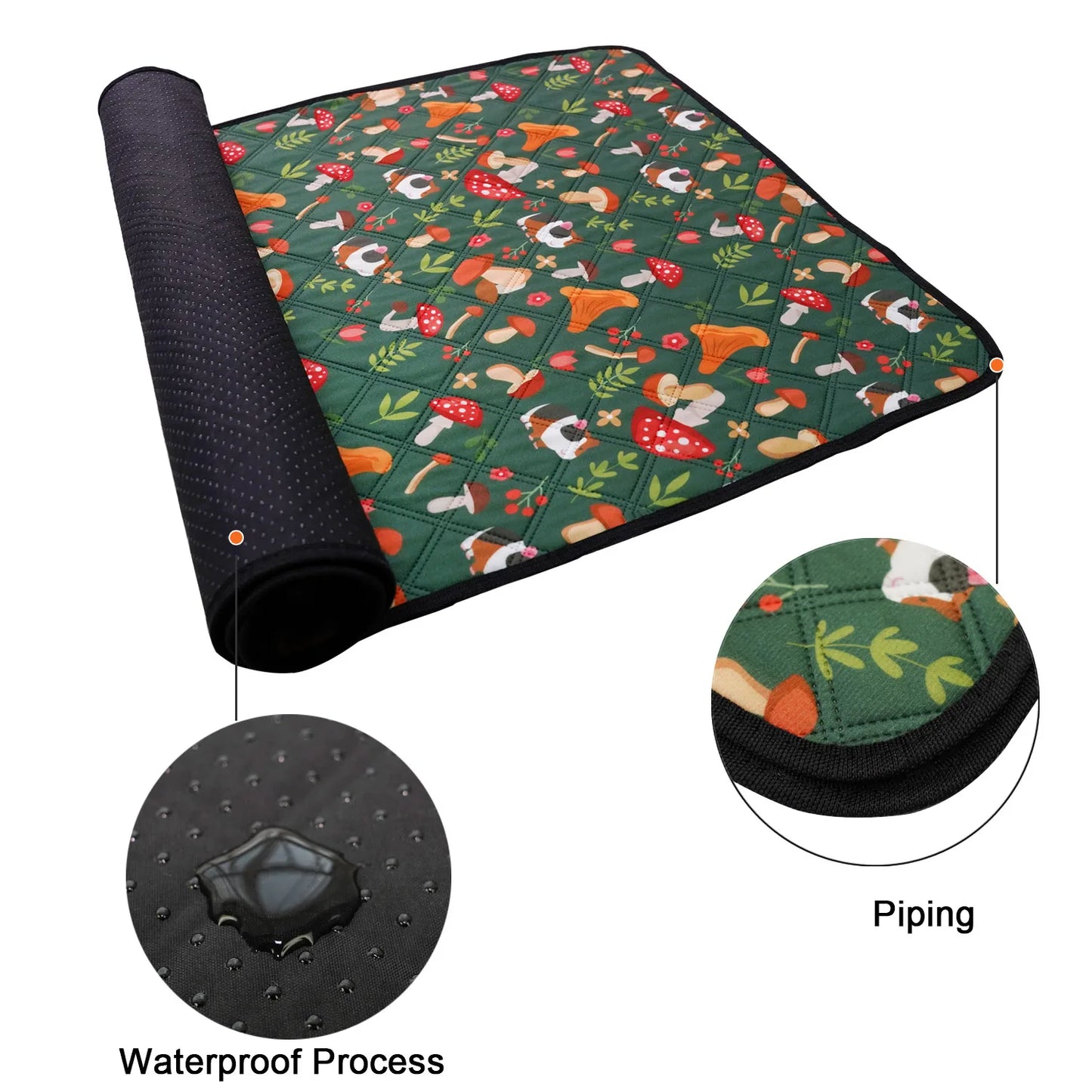 Guinea Hamster Cage Mat, Pee Pad, Washable Small Pet Bedding, Waterproof Super Absorbent , Non-Slip Mat for Small Animals