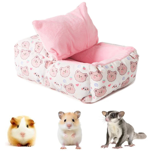 Sugar Glider Bed Guinea Pig Sleeping Pouch Bag Small Pet Squirrel Rat Hamster Warm Bed House Cage Accessories