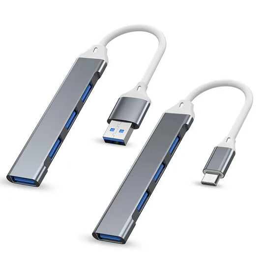 4Port USB 3.0 Hub High Speed Type C Splitter 5Gbps for PC