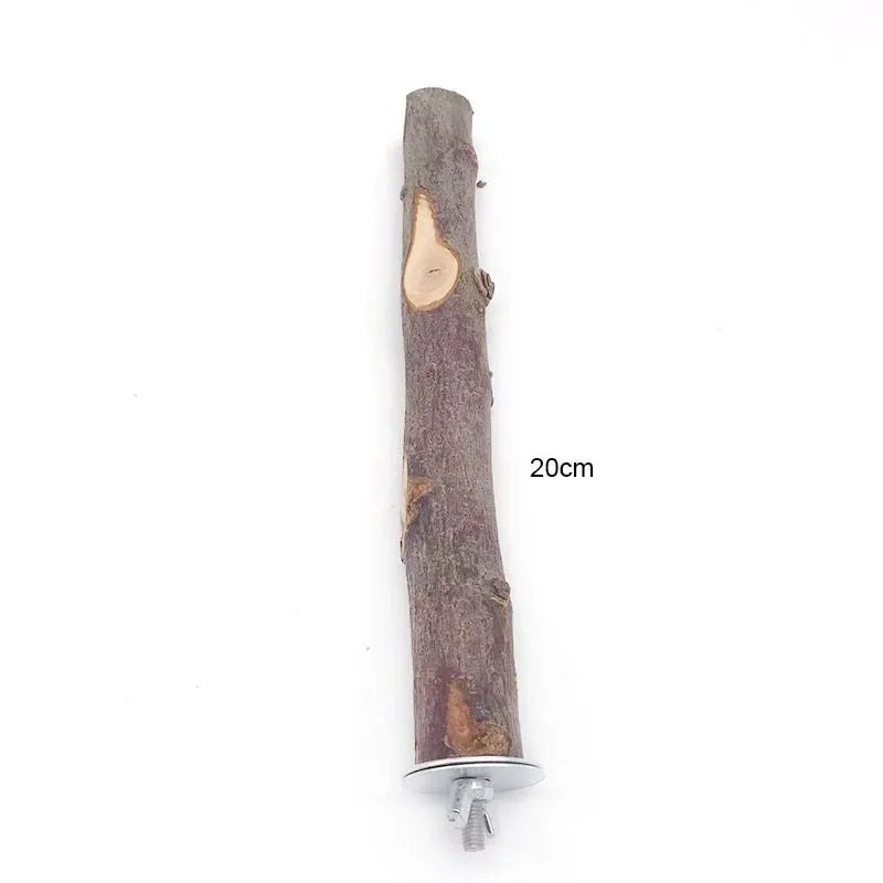 Natural Wood Pet Parrot Raw Wood Fork Tree Branch Stand Rack Squirrel Bird Hamster Branch Perches Chew Bite Toys Stick
