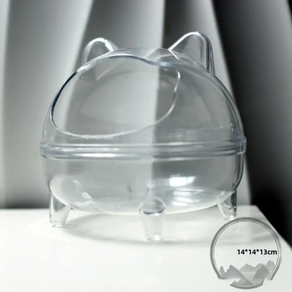 Transparent Plastic Small Bathtub Suitable for Hamsters Hamster Bathroom Hamster Sand Bath Mouse Box
