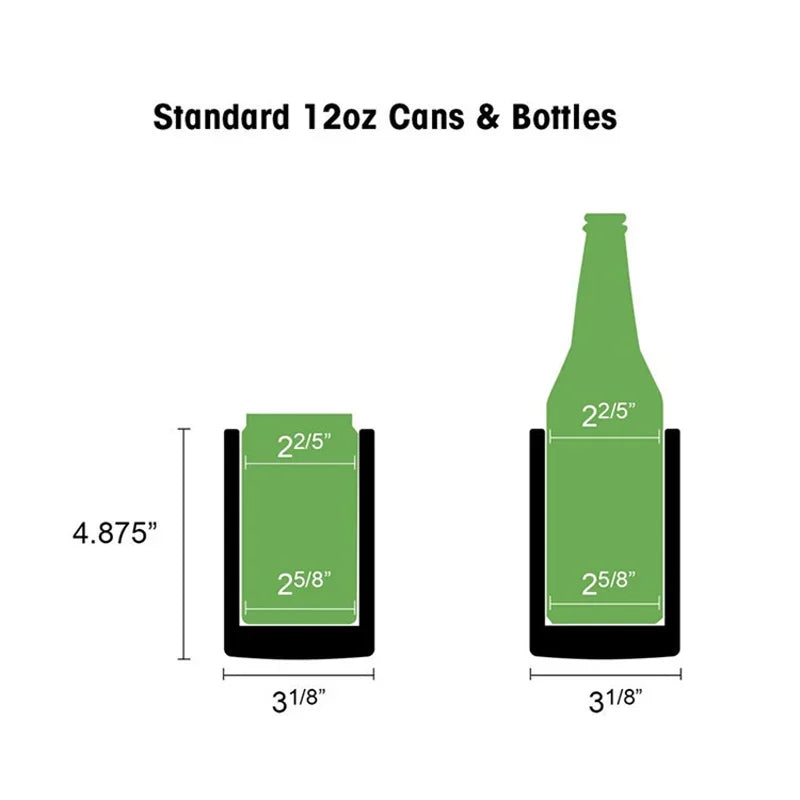 Stainless Steel Beer Cooler – Vacuum Insulated Double-Wall Bottle & Can Holder for Bars & Parties