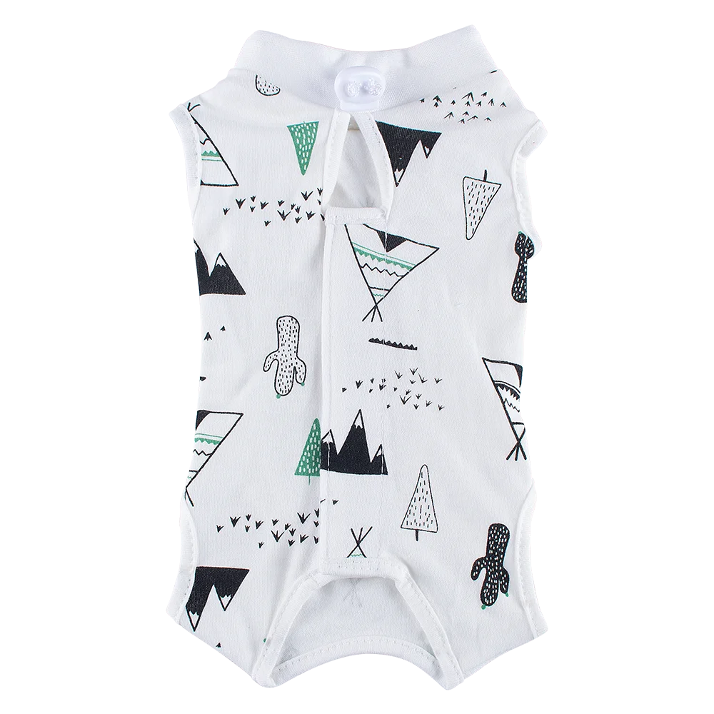 Animal Print Cat Anti-lick Sterilization Suit Pure Cotton Pet Vest Clothes for Puppy Cat Weaning Suit Surgery Recovery Clothing