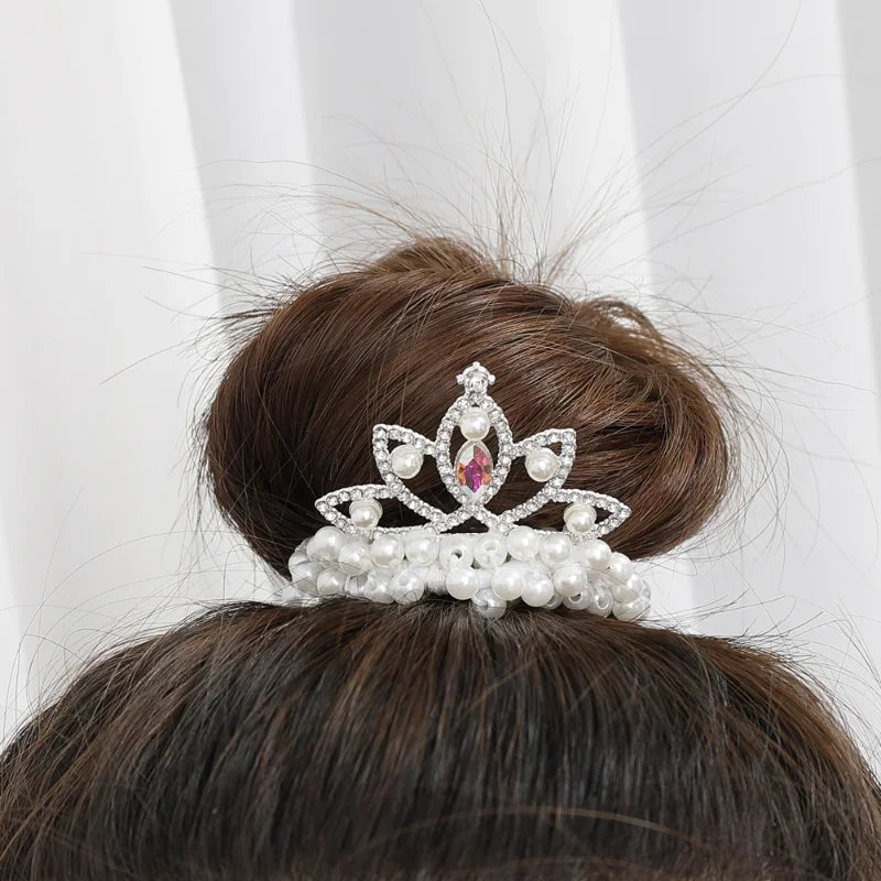 New Fashion Pearl Crown Princess Hair Bands for Girls