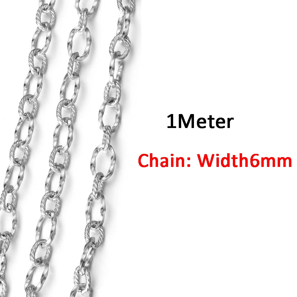 2 Meters/1 Meter High Quality Gold Color Stainless Steel Chain for DIY Jewelry Making