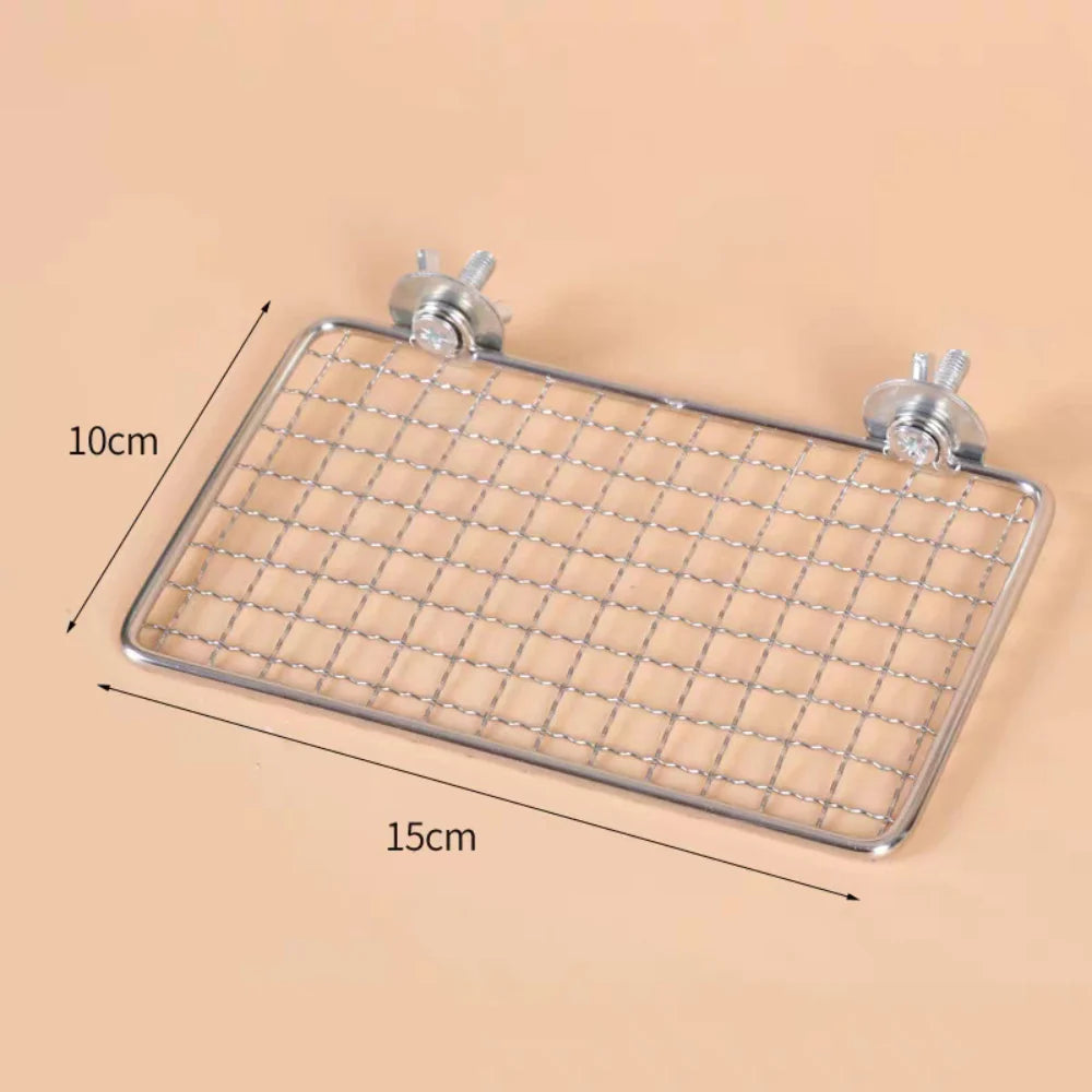 15*10CM Parrot Stainless Steel Rest Platform Stainless Steel Birdcage Bracket Parrot Perch Platform Birdcage Accessories