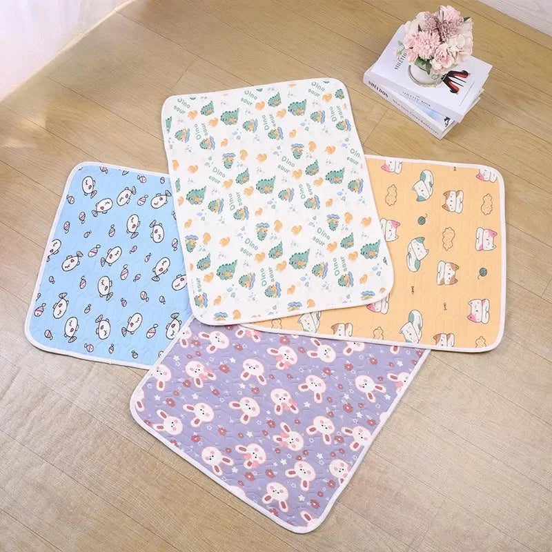 Pet Summer Cooling Latex Pad Cute Cartoon Pattern Cat Dog Sleeping Mat Kennel Ice Silk Cool Mats Floor Sofa Blanket Pet Supplies
