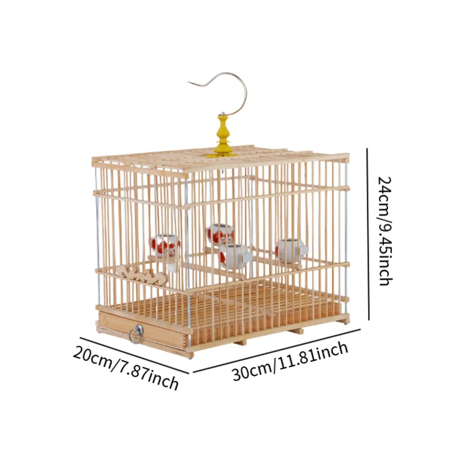 Bird Cage Birds Nest House with Food Cup Hanging Pet Supplies Parrot Stand Cage