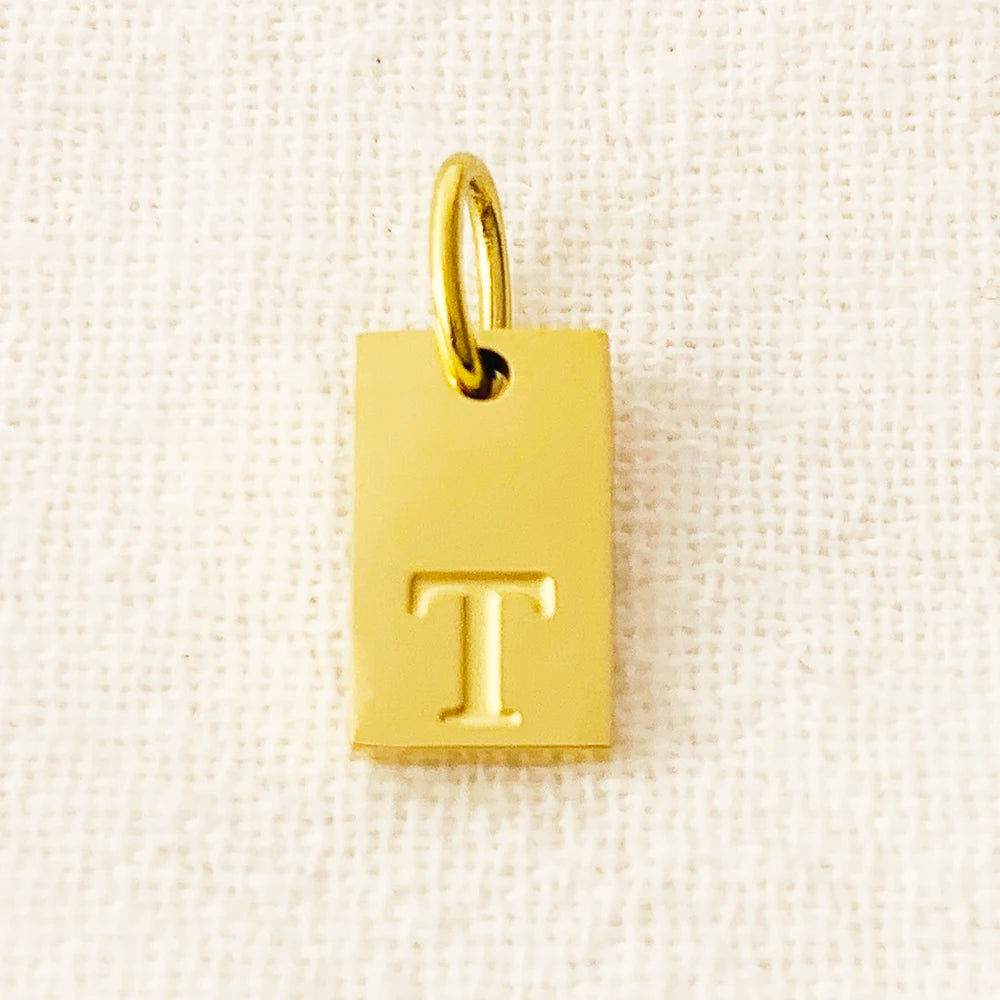 SUNIBI Alphabet Charm Pendant for Necklaces Stainless Steel Jewelry