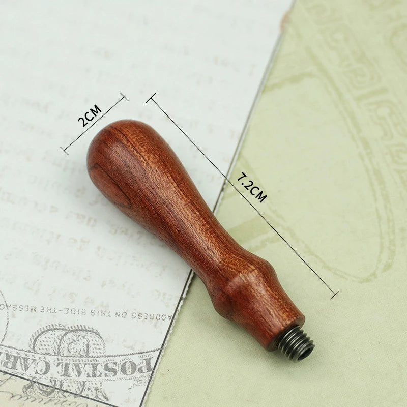 1 Pcs Lacquer Seal Wooden Handle Wax Tool Retro Roller Stamp