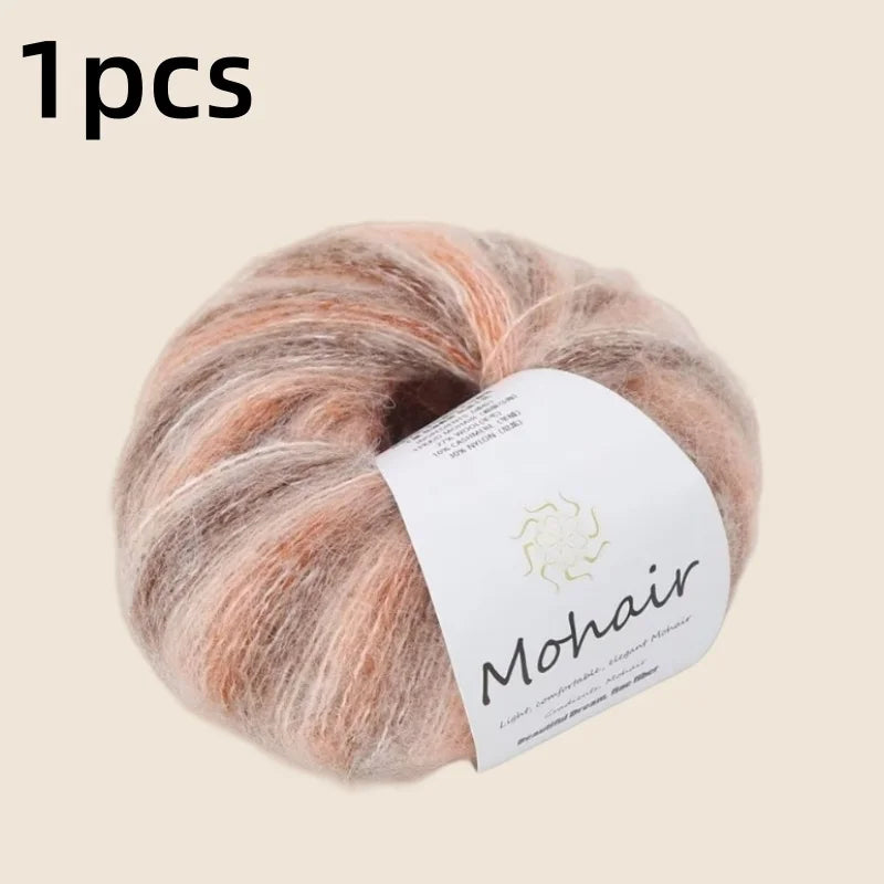 Gradient Mohair Soft Cotton Yarn for Baby Sweater Hat Scarf