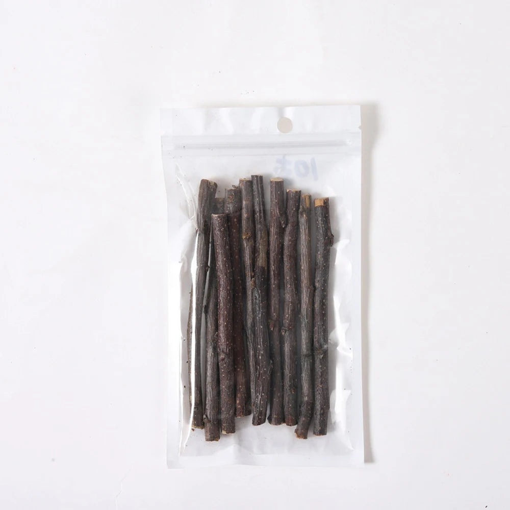 10/20pcs Professional Hamster Rabbit Molar Stick Apple Tree Stick Minerals Molar Toys for Chinchilla Hamster Rabbit Pet Supplies