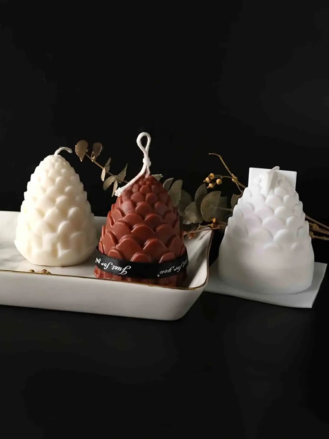 3D Pine Cones Silicone Mold for DIY Candle Making