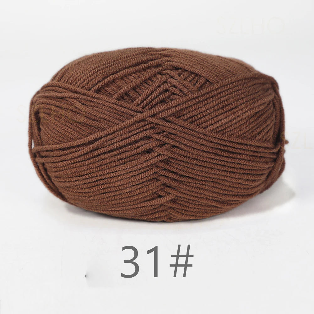 A1-1 50g Set Soft Milk Cotton Yarn for Knitting and Crochet