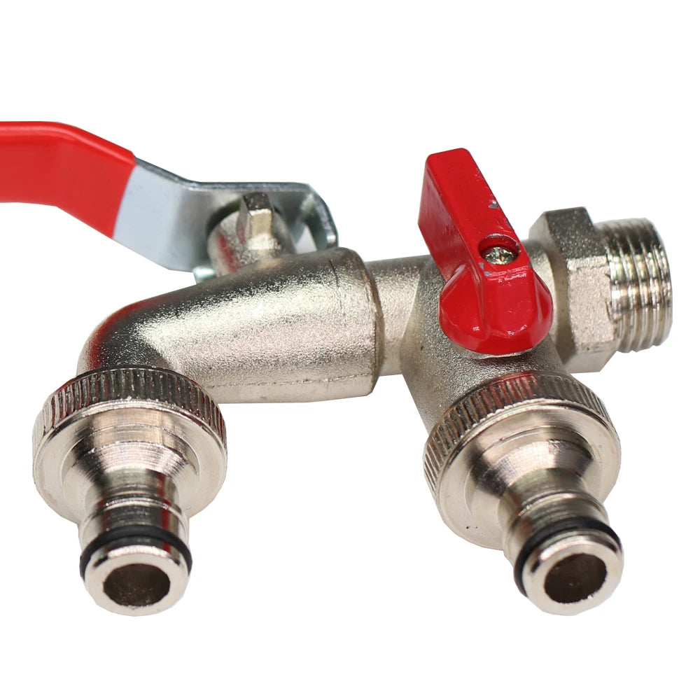 Herramientas de jardinería Grifo de agua de latón de 1/2" para exteriores e interiores, usado, con palanca de encendido y apagado fácil, grifos de suministro de riego, válvula de bola