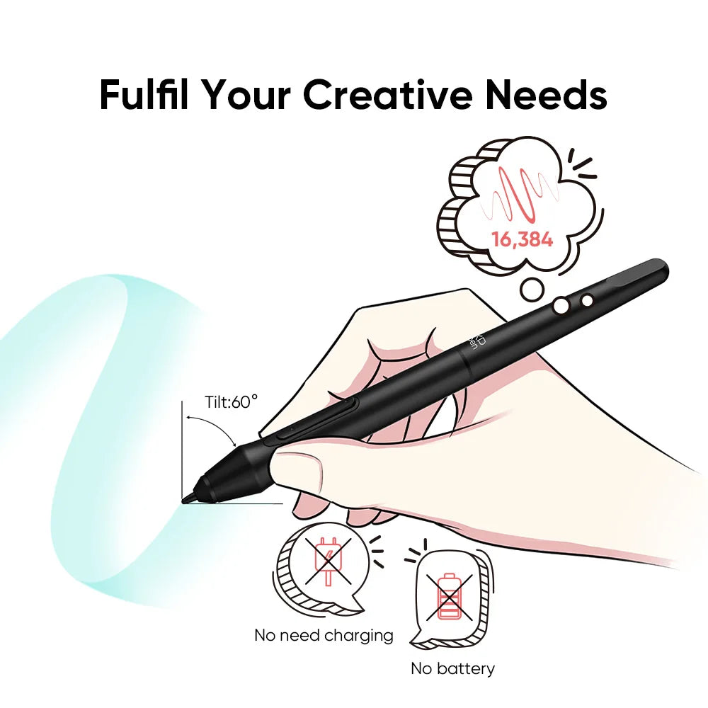 Drawing Tablet XPPen Pen Tablet Deco Mini7 V2 with Tilt Function 8 Keys 16384 Levels Graphics Tablet for Android Mac Windows