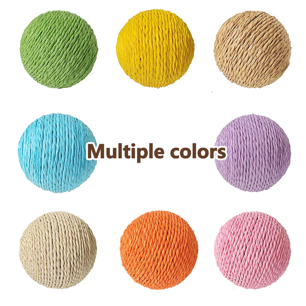 10CM Interactive Sisal Cat Scratching Ball Toy For Kitten Grinding Paws Toys Cats Scratcher Wear-resistant Pet Furniture supplie