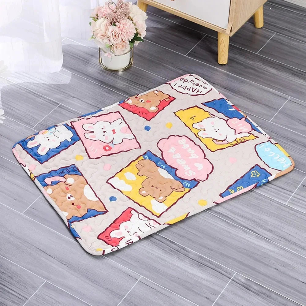 Pet Summer Mat Cooling Ice Blanket Mat Moisture Proof Dog Floor Sofa Cushion Skin Friendly Cat Sleeping Breathable Pet Bed Mat