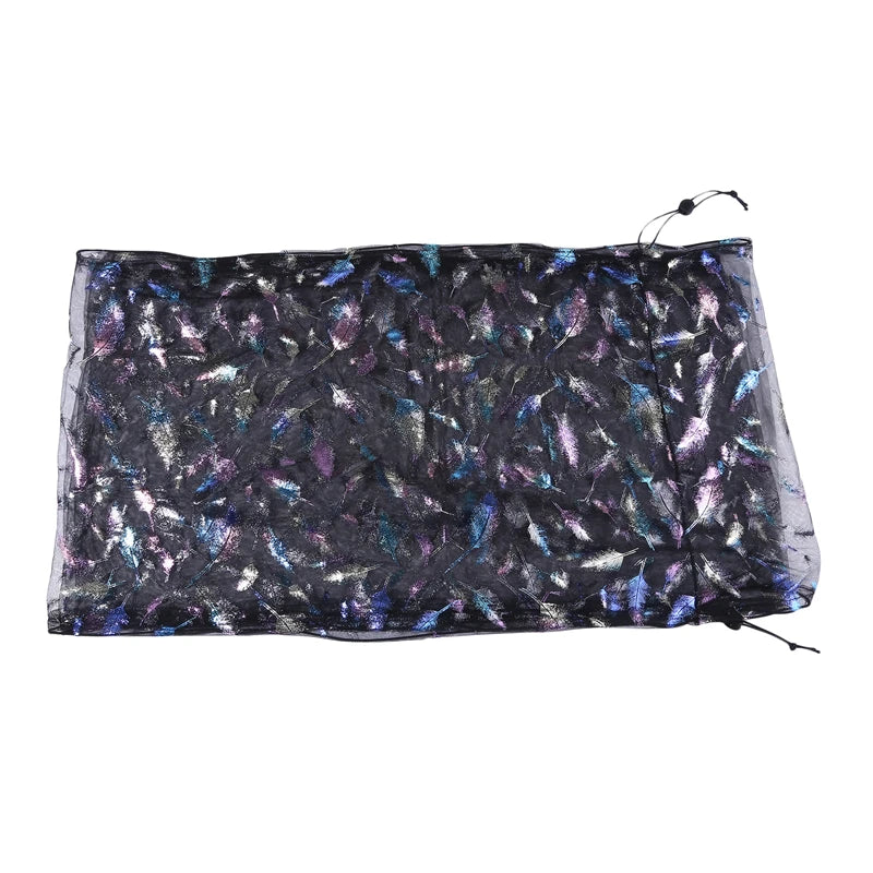 Universal Bird Cage Cover 360 Degrees Covering Bird Cage Mesh Net Elastic Birdcage Cover Soft Bird Seed Guard Skirt For Home