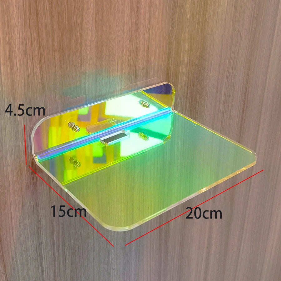 Colour Invisible Acrylic Floating Shelves Wall Mounted Bookshelf Storage Rack for Room and Bathroom