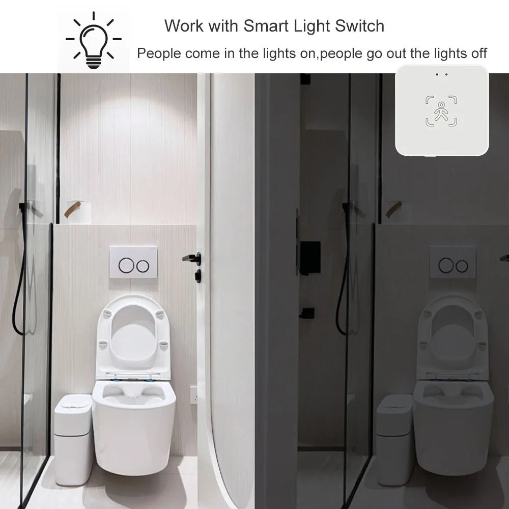 Sensor de presencia humana inteligente WiFi/Zigbee, detección de luminancia/distancia, automatización del hogar Tuya Smart Life, para Z2M Alexa, Google