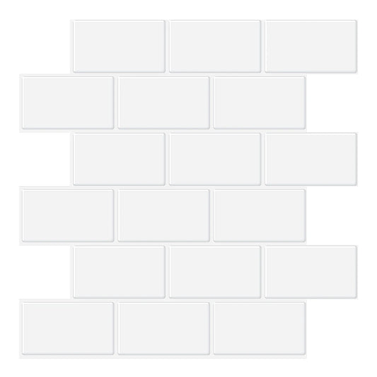 Big Size 12x12 Inch 3D Subway Wall Tile Stickers Waterproof Vinyl Wallpaper 10 Sheets