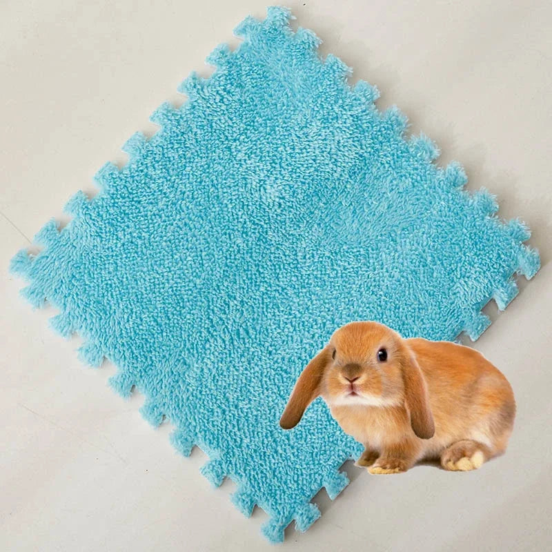 4/10Pcs Rabbit Guinea Pig Cage Liner Small Pet Items Anti Slip Bedding Mat Pee Pad for Hamsters Soft Warm Rabbit Sleep Mat Bed