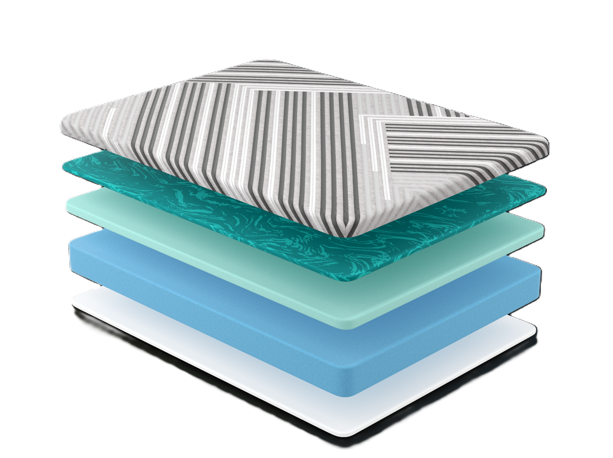 Diamond Mattress Siesta 10" Foam Cooling Medium Mattress - Gray