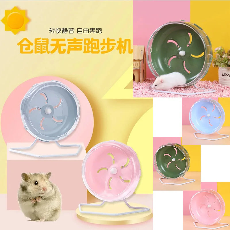 Hamster Running Wheel Silent Hamster Wheel Non-slip Can Be Hung in A Cage Running Wheel Sports and Play Toy Bracket Accessories