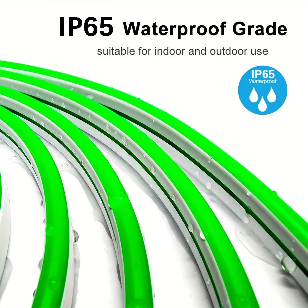 Neon LED Strip Light 5M 600 LEDs Waterproof Flexible Silicone Lamp