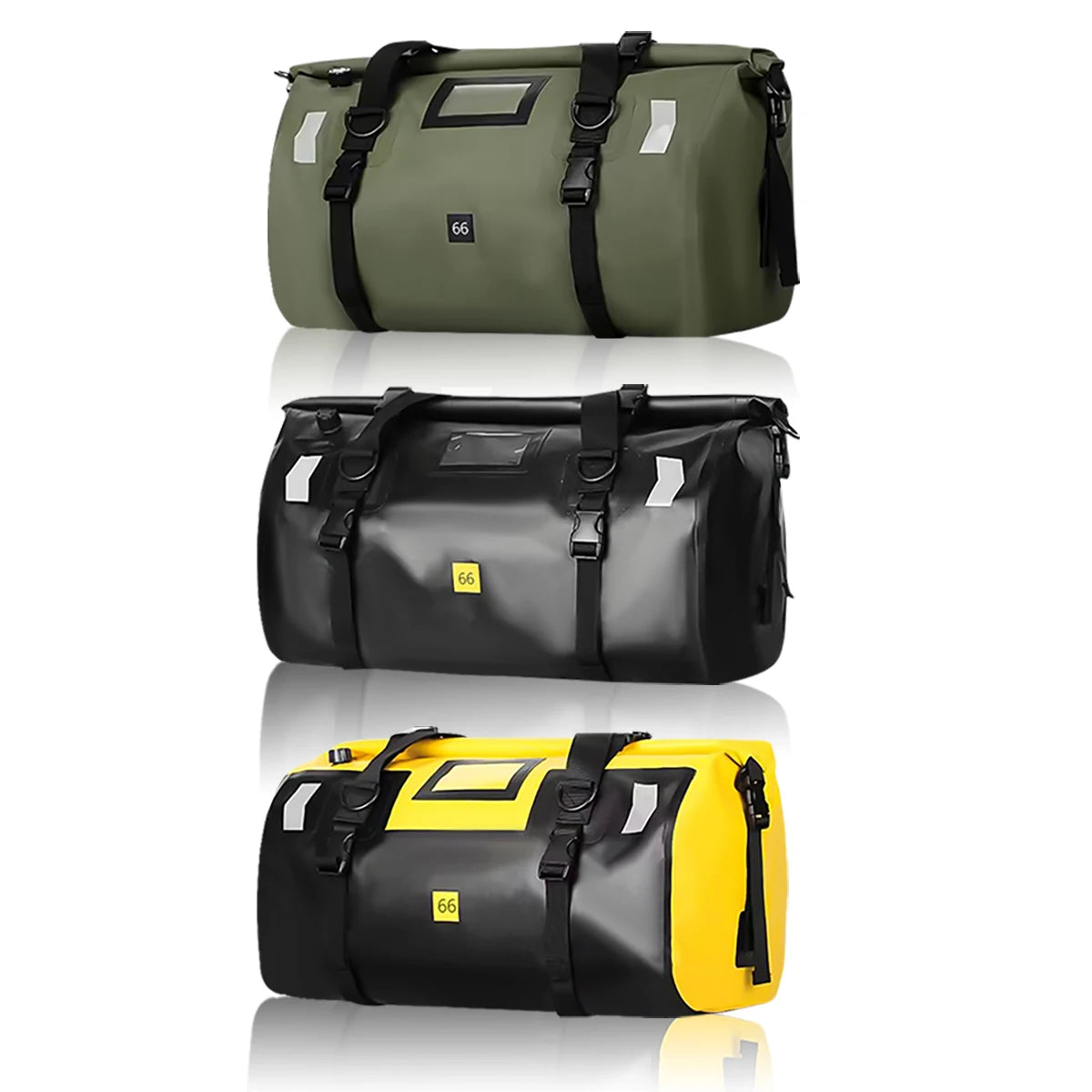 Waterproof Reflective Motorcycle Dry Bag – Tail Duffle Luggage for Camping, Hiking, Boating & Travel