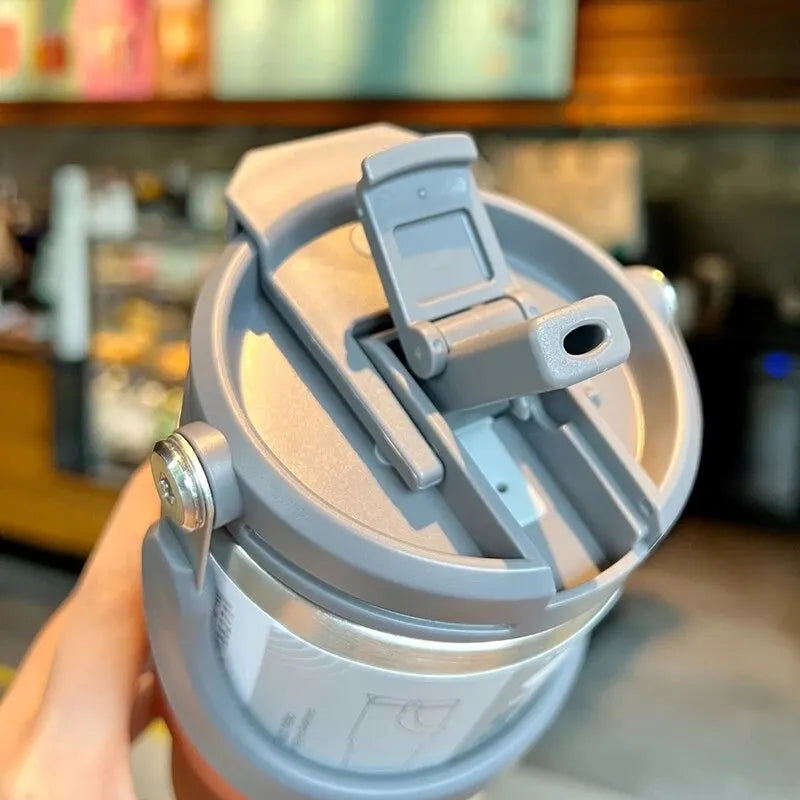 Double-Layer Insulated Coffee Cup – Portable Large-Capacity Ice Cream & Drink Tumbler