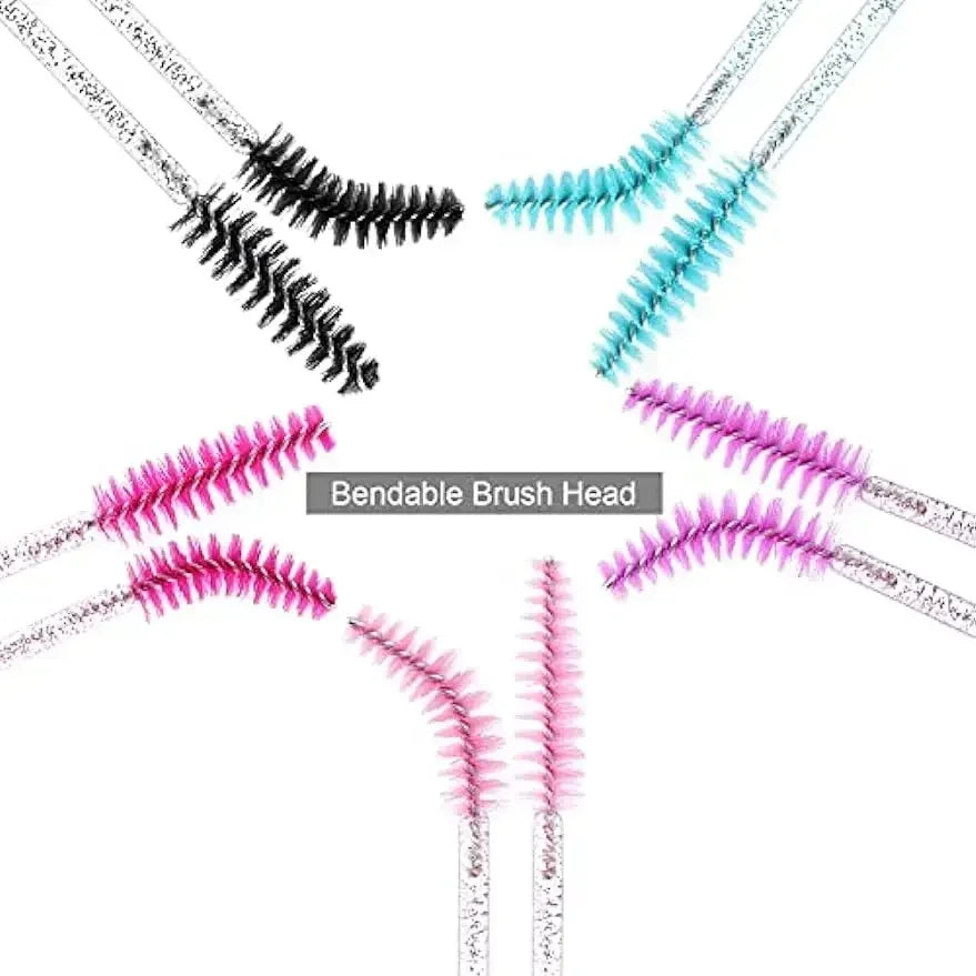 500 or 1000 Pieces Disposable Mascara Wands Eyelash Brush Spoolies for Eyebrow and Eyelash Extensions Colorful Beauty Tools