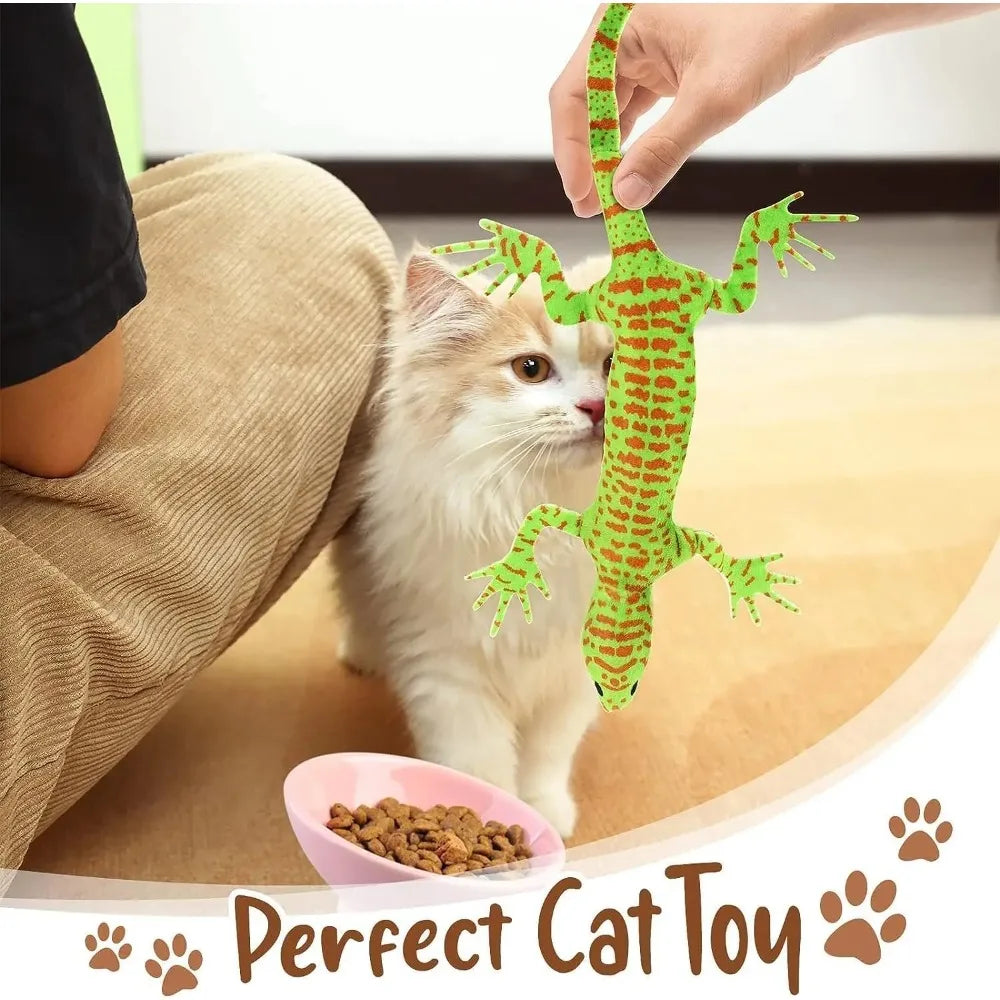 Lizard Catnip Toys Chew Bite Resistant Toys for Indoor Cats Relief Teeth Cleaning Interactive Funny Kitten Cat Halloween Gifts