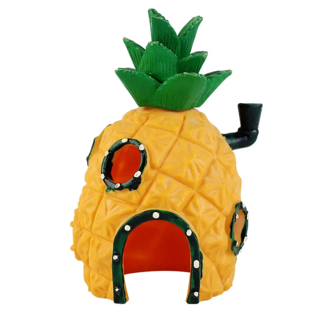 Cute Aquarium Resin Decoration Castle Pineapple Dining Room Dodge House Aquarium Small Ornament Fish Tank Accessories Decoration