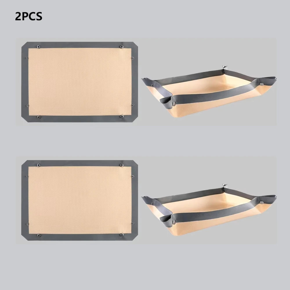 Buyyes Silicone Baking Mat Non Stick Heat Resistant Cookie Tray Leakproof Oven Liner for Easy Baking