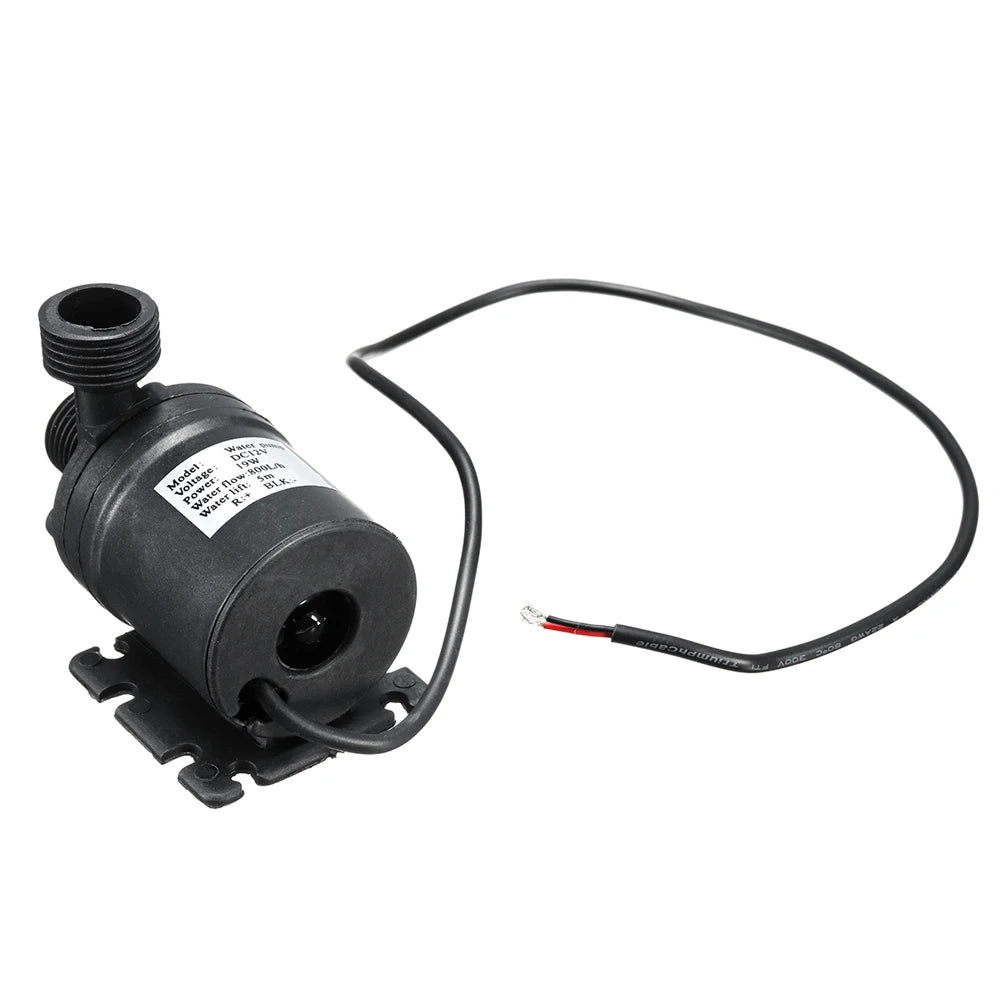 Minibomba de agua ultra silenciosa, motor sin escobillas de 12 V/24 V CC, sumergible, adaptador para acuario, fuente de estanque para pecera y jardín