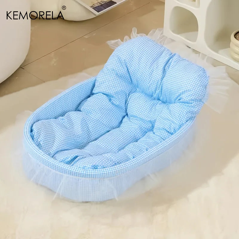 KEMORELA Gauze-edged Cat Princess Sofa Bed Washable and Removable - Universal Pet Mat for All Seasons Suitable for Cats and Dogs