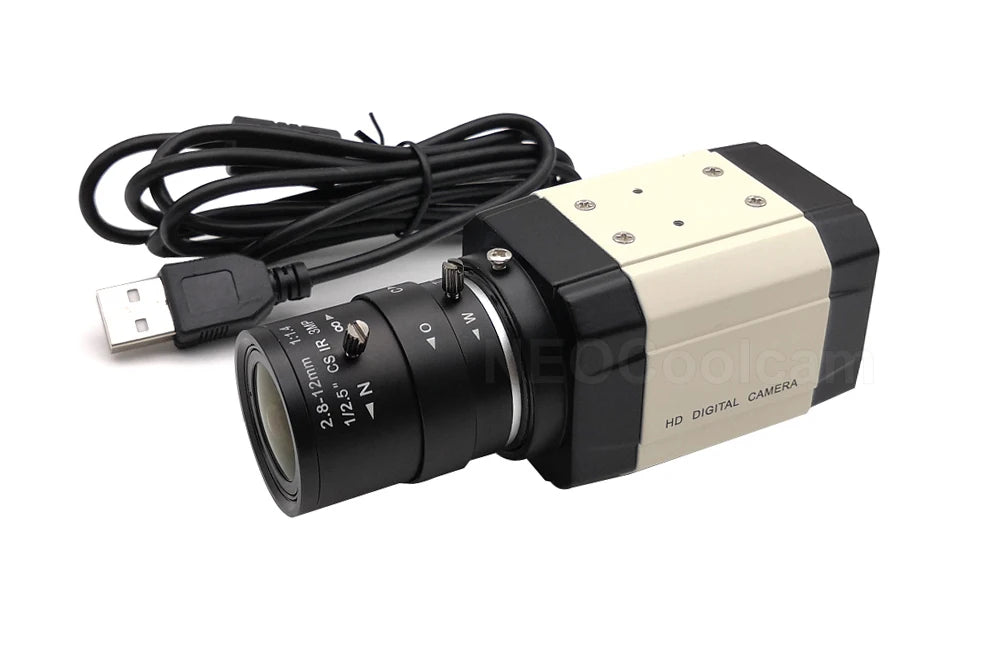 2K Full HD Webcam with Microphone and 3MP Varifocal Lens for YouTube Streaming and Video Calling