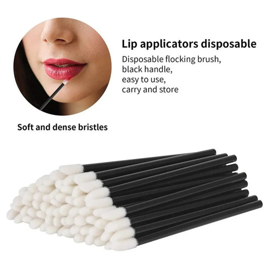 Lanjinglin 50PCS Disposable Lip Brush Women Accessories Wholesale Lipstick Gloss Wands Applicator Perfect Best Make Up Hotting