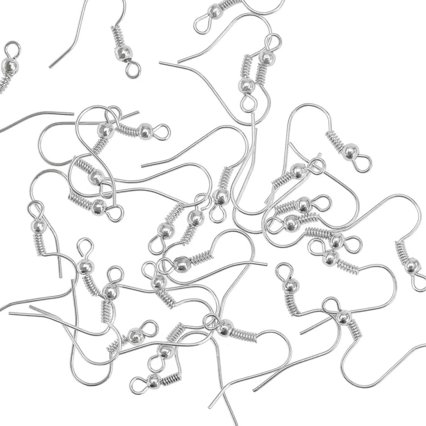 100/200pcs DIY Earring Findings Stainless Steel Hooks Hypoallergenic Earwires