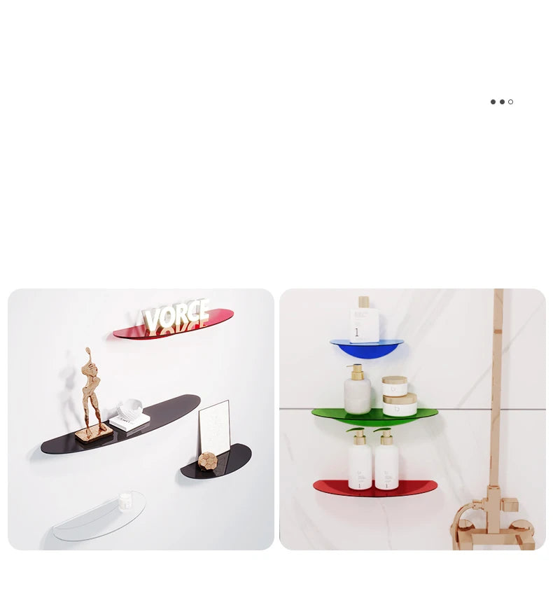 Colorful Acrylic Floating Shelf Invisible Storage Rack for Bathroom Kitchen Living Room