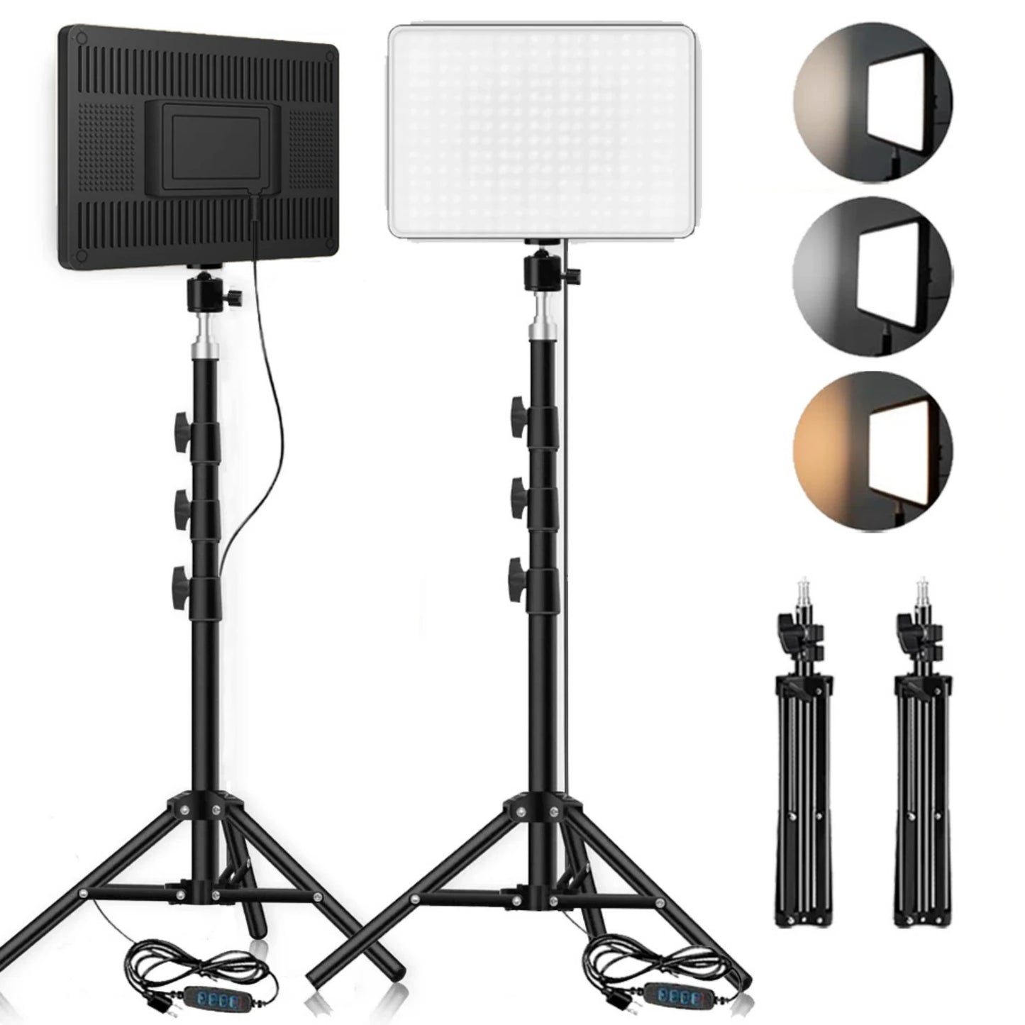 LED Video Lights Conference Photography Lighting Selfie Light Lamp With Tripod For TikTok Zoom Live Streaming