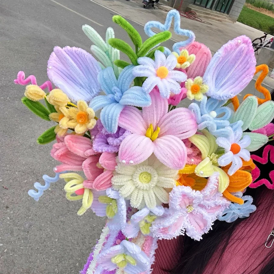 500 or 600 Pieces 12 Inch Pipe Cleaners Chenille Stems Bulk Craft Supplies for DIY Art Projects and Creative Gifts