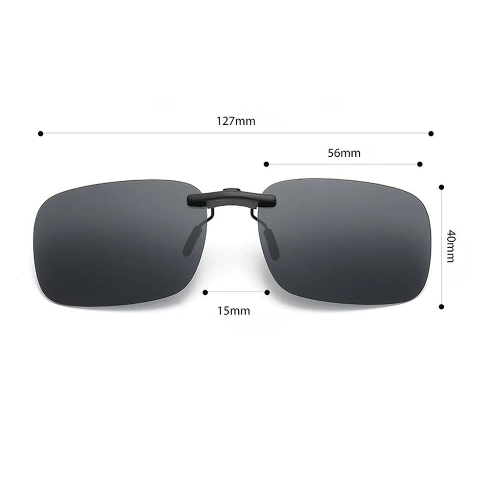 Polarized Sunglasses Clips Outdoor Driving Night Vision Eyeglasses UV400 Shades High Definition Myopia Frame Sun Glasses Clips