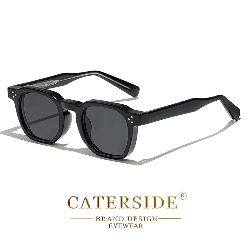 CATERSIDE Retro Punk Small Frame Sunglasses for Men and Women