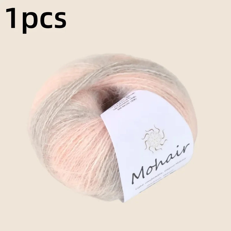 Gradient Mohair Soft Cotton Yarn for Baby Sweater Hat Scarf